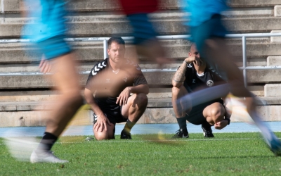 Miki Lladó, al costat de Gabri, en una imatge d'un entrenament | Roger Benet